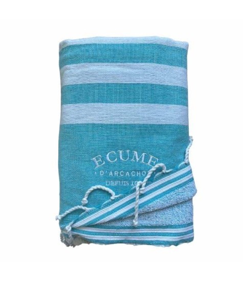 Original embroidered terry towel - Écume d'Arcachon