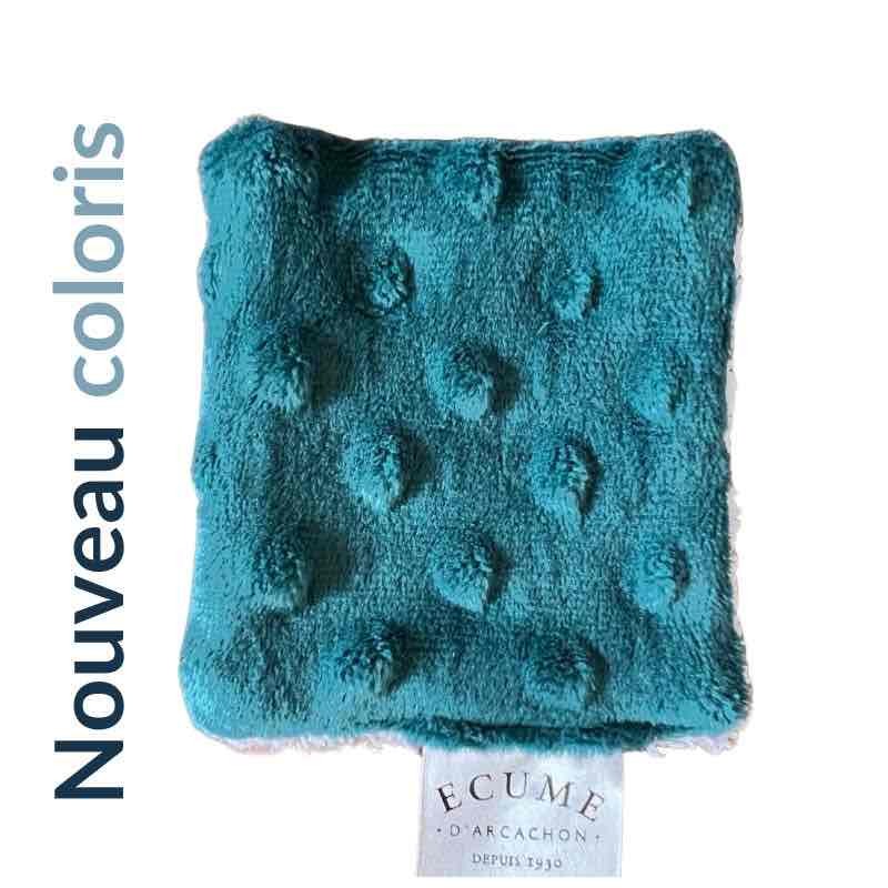 Nouveau coton nettoyant pour le visage. Collection Écume d'Arcachon. Coloris bleu canard.