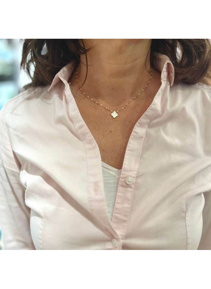 Collier fantaisie  treffle couleur | Écume d'Arcachon