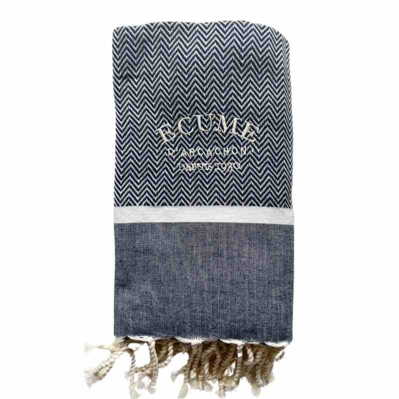 Light and resistant bath fouta. New collection. Dark blue colors