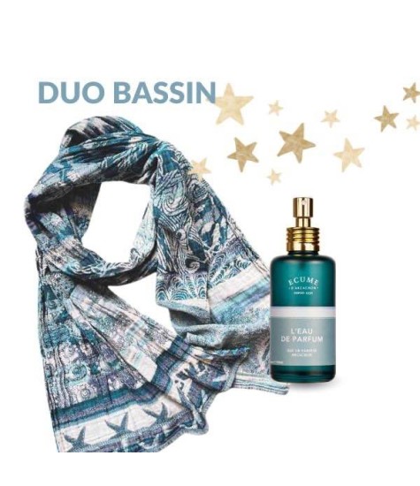 Duo eau de parfum et étole en jacquard