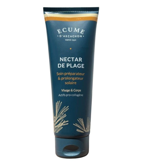 Soin préparateur au soleil avec réparation pour le visage et le corps.