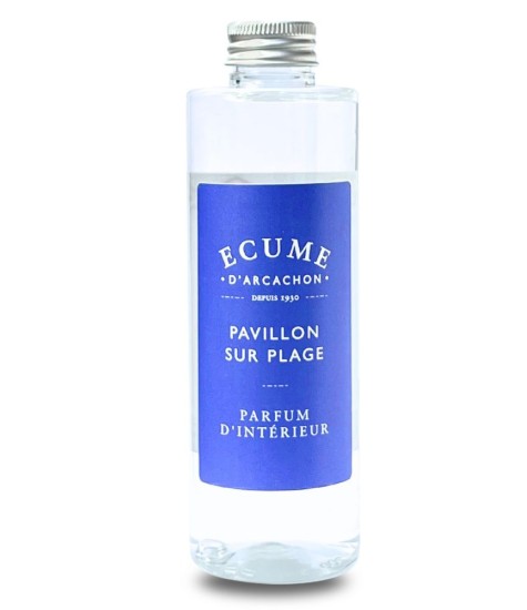 Recharge de parfum d'ambiance pour diffuseur. Senteur figue frais. Pavillon sur plage.