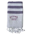 Serviette &eacute;ponge originale brod&eacute;e - &Eacute;cume d'Arcachon