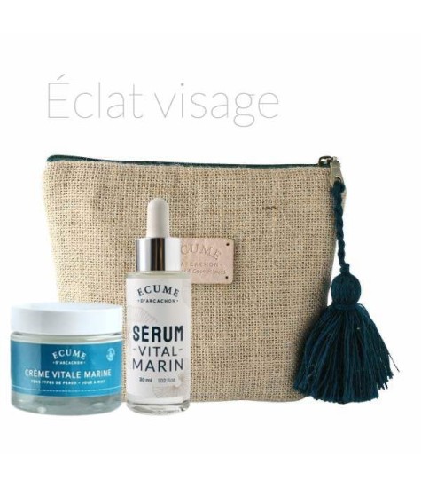Trousse routine beauté visage avec sérum anti age et crème jour et nuit