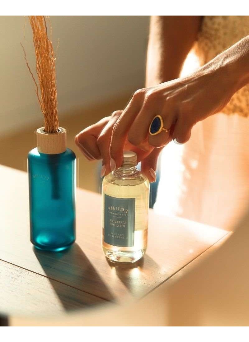Pack du diffuseur, des brinds de vétiver et son parfum "Pavillon sur plage".