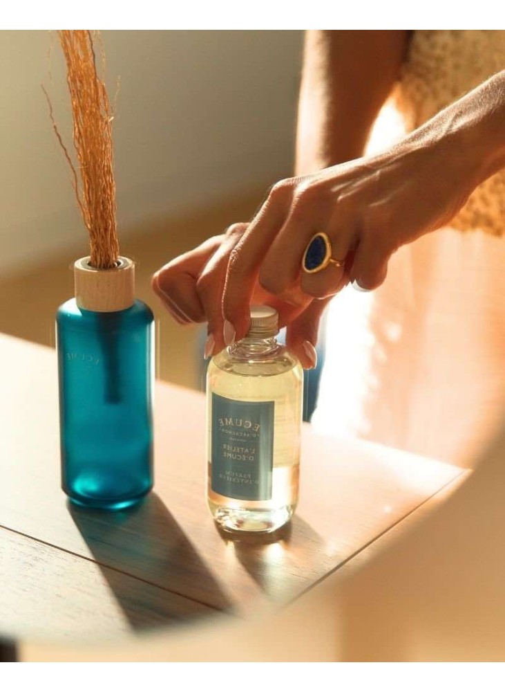 Pack du diffuseur, des brinds de vétiver et son parfum "Pavillon sur plage".