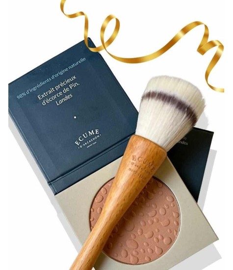 Coffret Glow Naturel – Pinceau Bois & Poudre Or