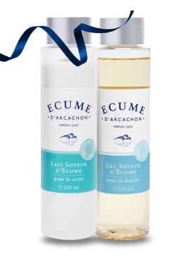 Duo du gel et du lait Corps Écume d'Arcachon. Composition naturelle