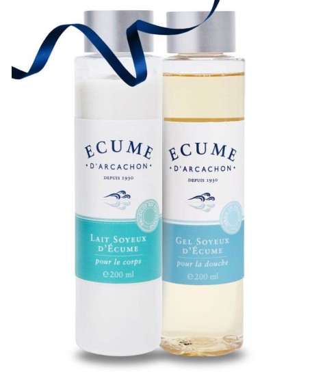 Duo du gel et du lait Corps Écume d'Arcachon. Composition naturelle