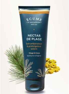 Nectar de plage pour un effet bonne mine toute l'année, préparateur et réparateur au soleil.