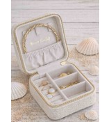 Mini boîte pour bijoux carré élégante | Écume d'Arcachon
