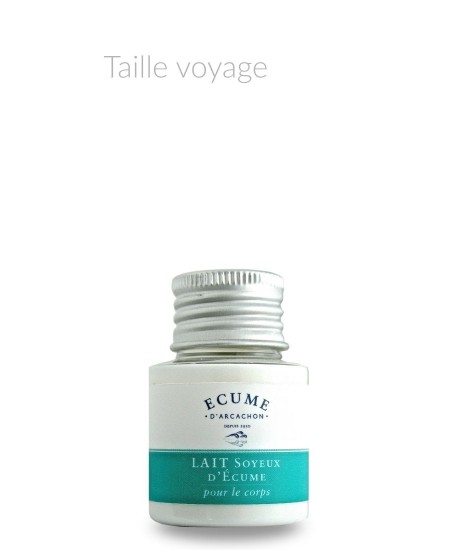 Lait corps en taille de voyage.