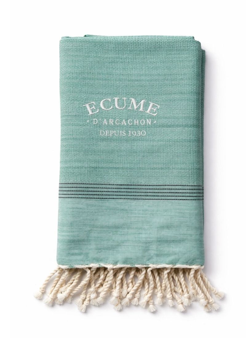 fouta unie vert olive