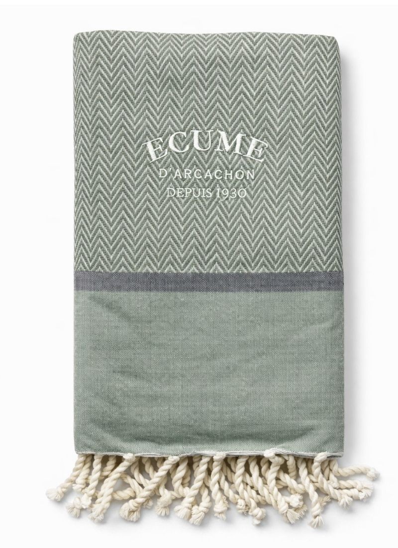 fouta kaki à losange