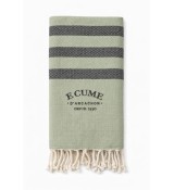 fouta-derniere tendance-. Grise et kaki à bandes.