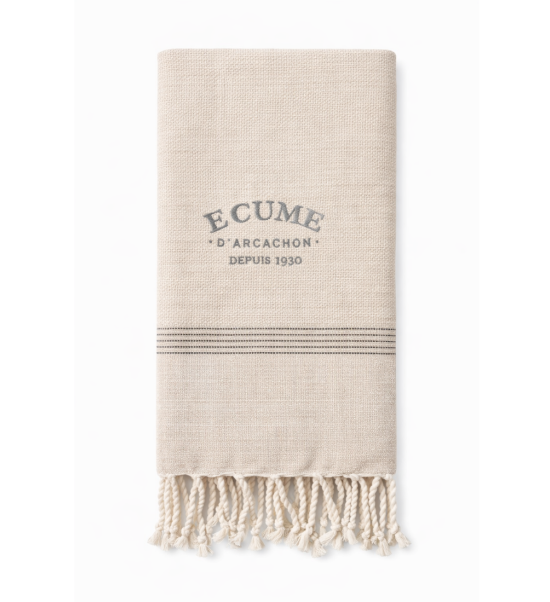 Fouta Unie Pied-de-Lion – Élégante et Résistante | Écume d’Arcachon