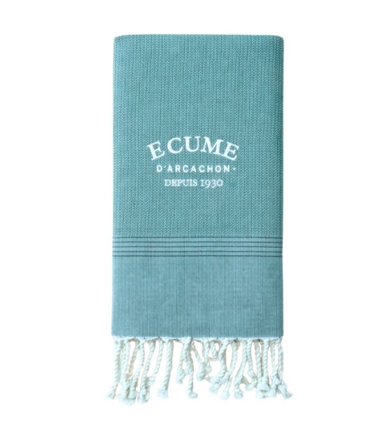 fouta bleu canard. sans bandes