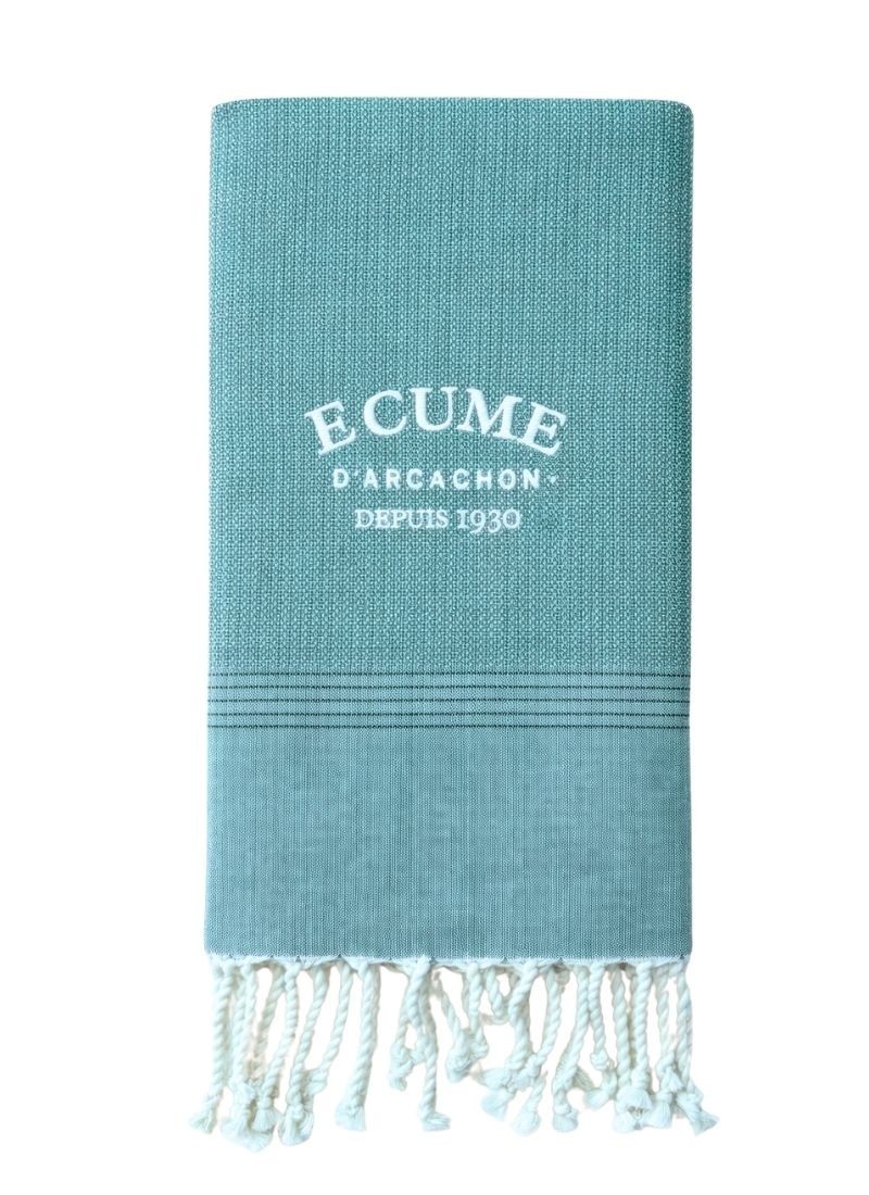 fouta bleu canard. sans bandes