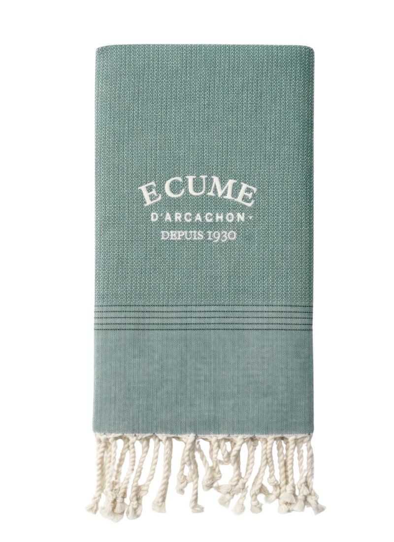 Fouta vert foret. Ecume d'arcachon.