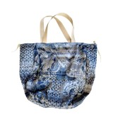 Exemple de l'intérieur d'un sac collection bleue hippocampes. Écume d'Arcachon