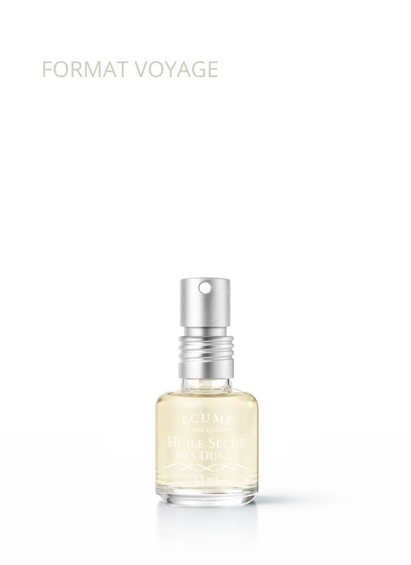 Mini huile de soin pour le corps le viage et les cheveux. Produits naturel français. Écume d'Arcachon.