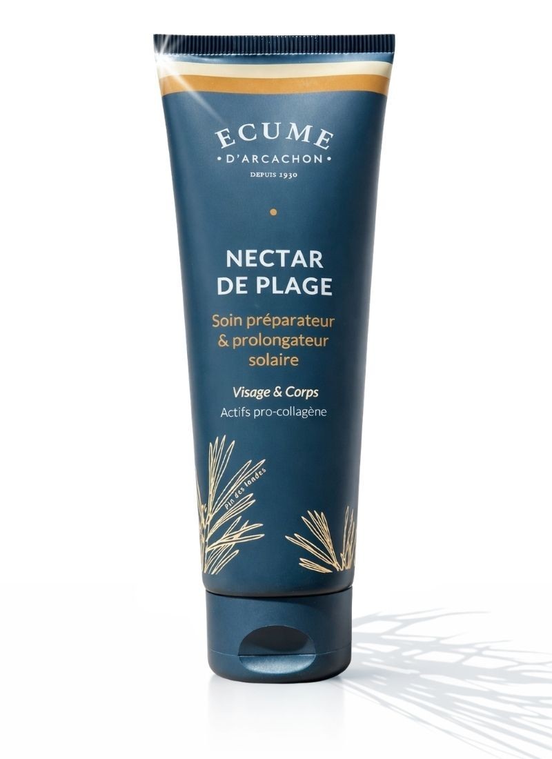 Soin préparateur au soleil avec réparation pour le visage et le corps. Écume d'Arcachon