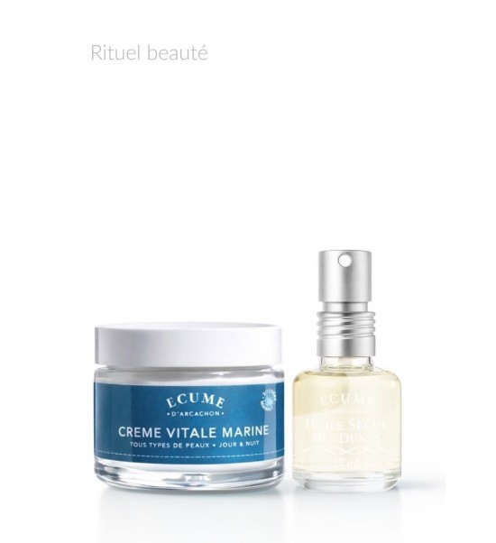 Coffret crème visage et son huile sèche des dunes.