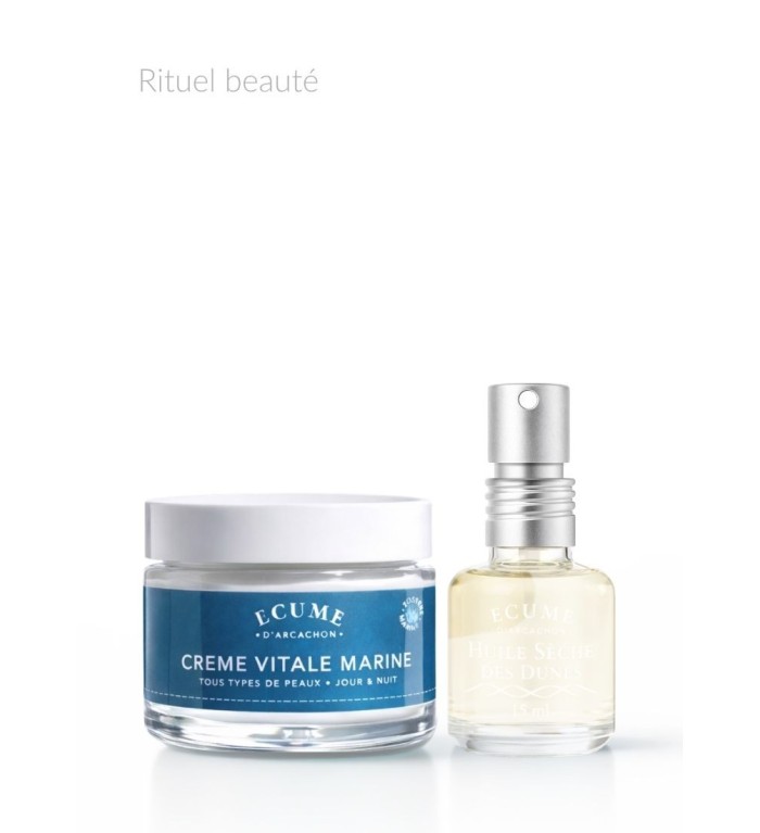 Coffret crème visage et son huile sèche des dunes.
