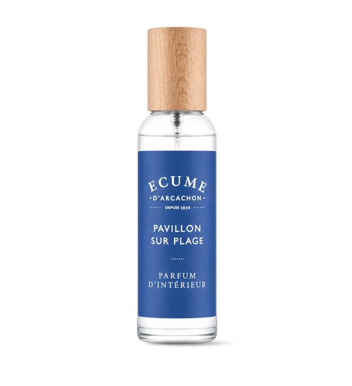 Nouveau parfum d'ambiance pour la maison. Écume d'Arcachon- Collection pavillon sur plage.