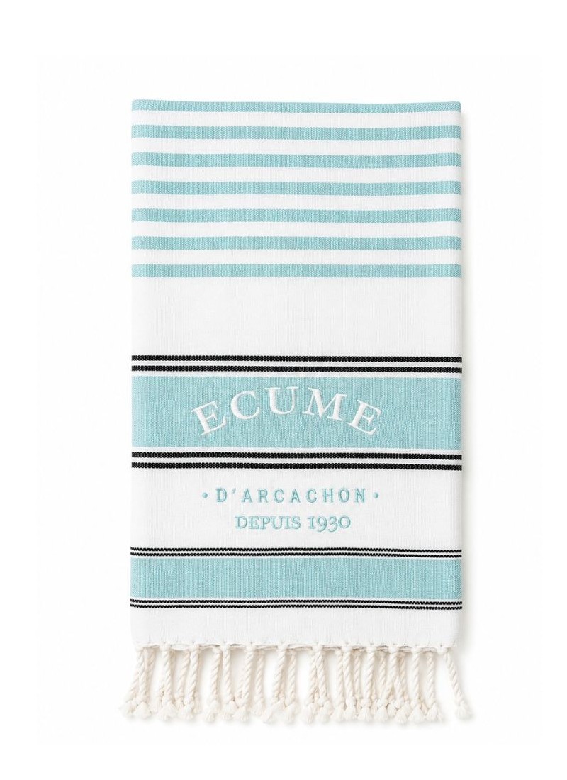 Fouta vert menthe. Ligne basque.