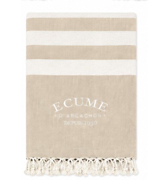 Serviette éponge originale brodée - Écume d'Arcachon