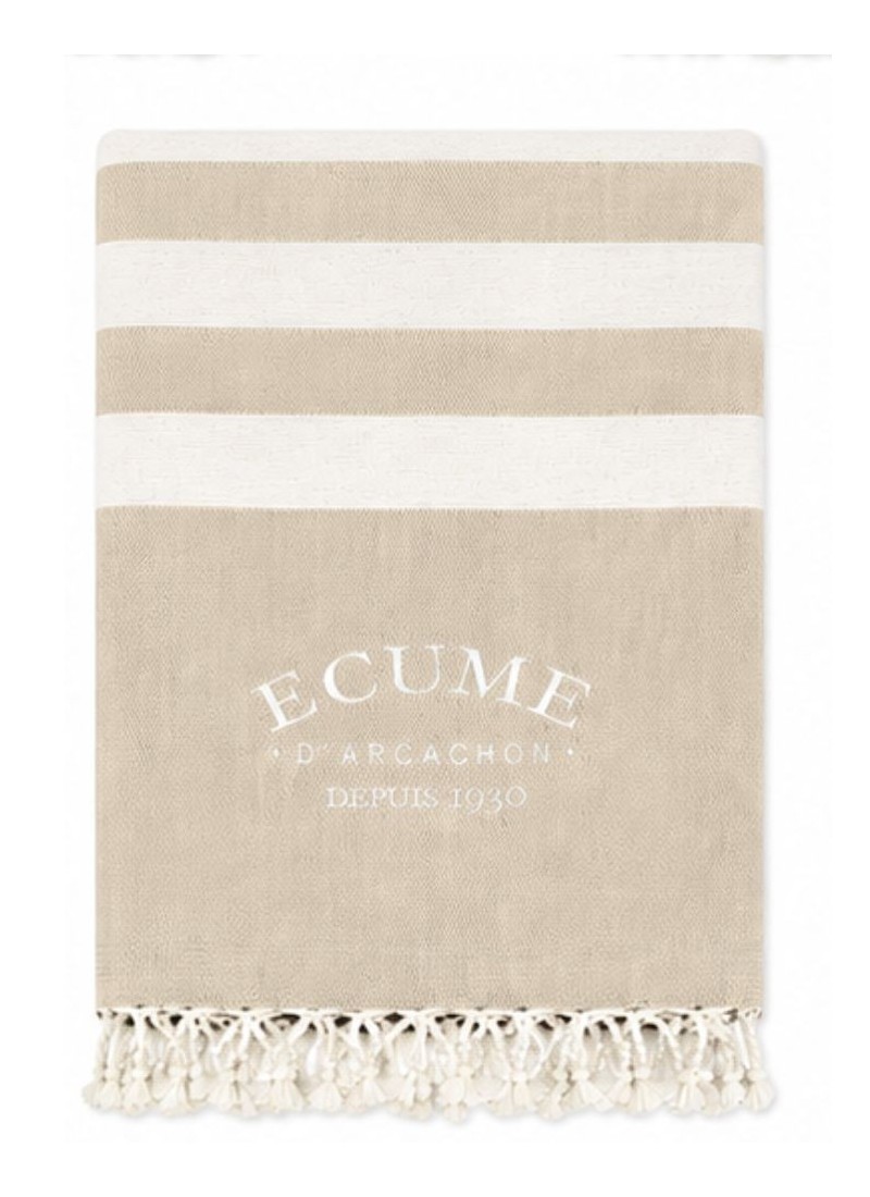 Serviette éponge originale brodée - Écume d'Arcachon