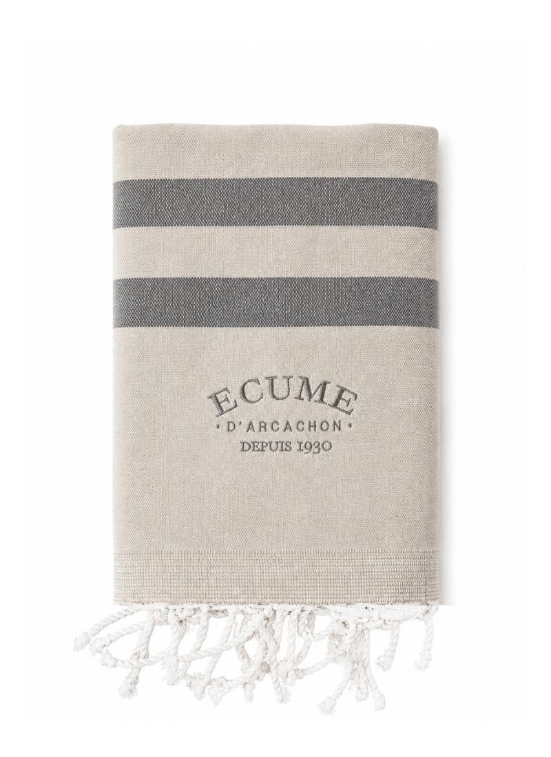 Original embroidered terry towel - Écume d'Arcachon