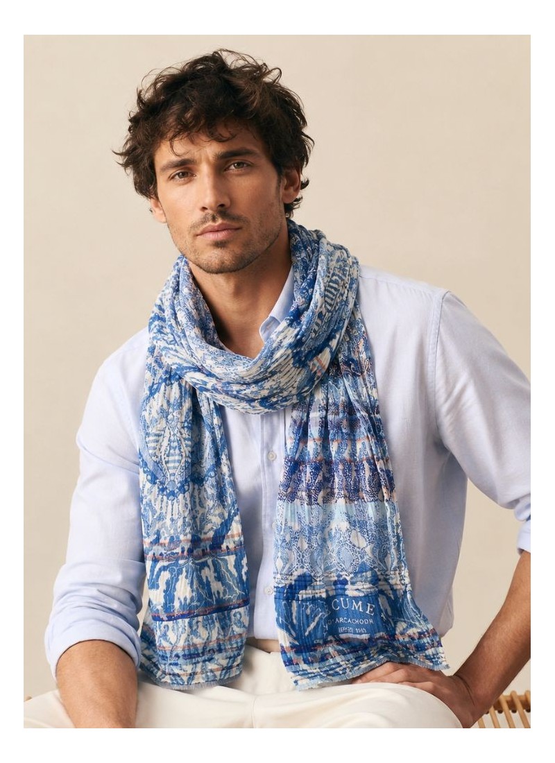 Écharpe jacquard Écume d'Arcachon