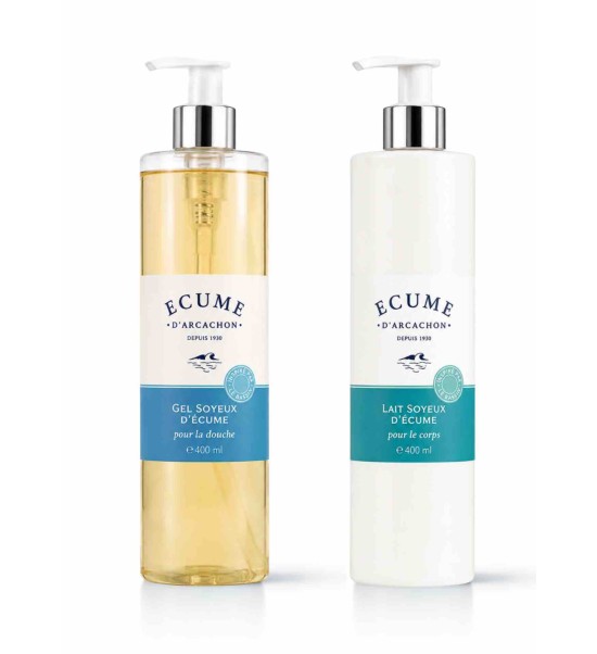 Format familiale du lait corps et gel de douche