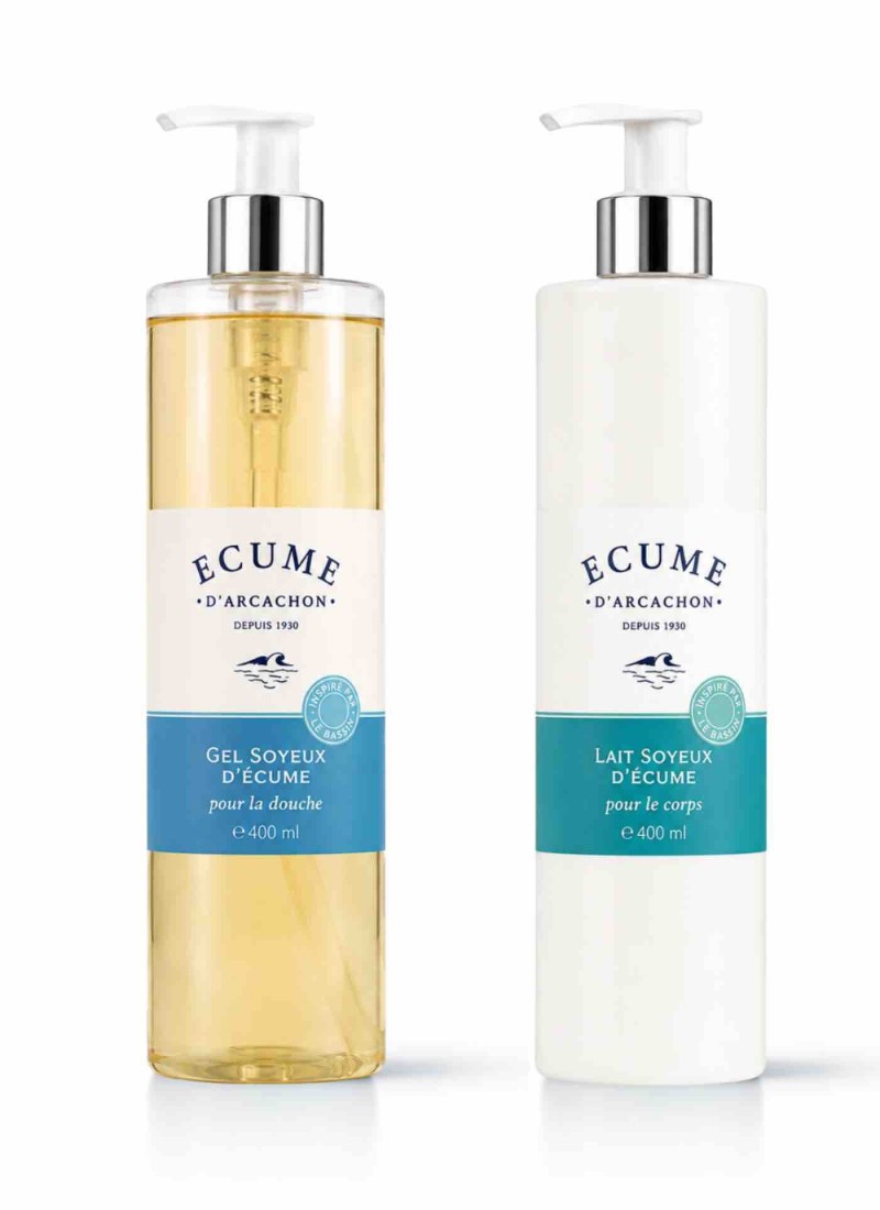 Format familiale du lait corps et gel de douche