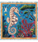 Foulard collection limitée à 25 pièces. Balade sous marine du bassin d'arcachon.