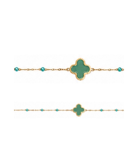 Collier fantaisie  treffle couleur | Écume d'Arcachon