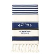 Fouta une place bleu marine et blanc