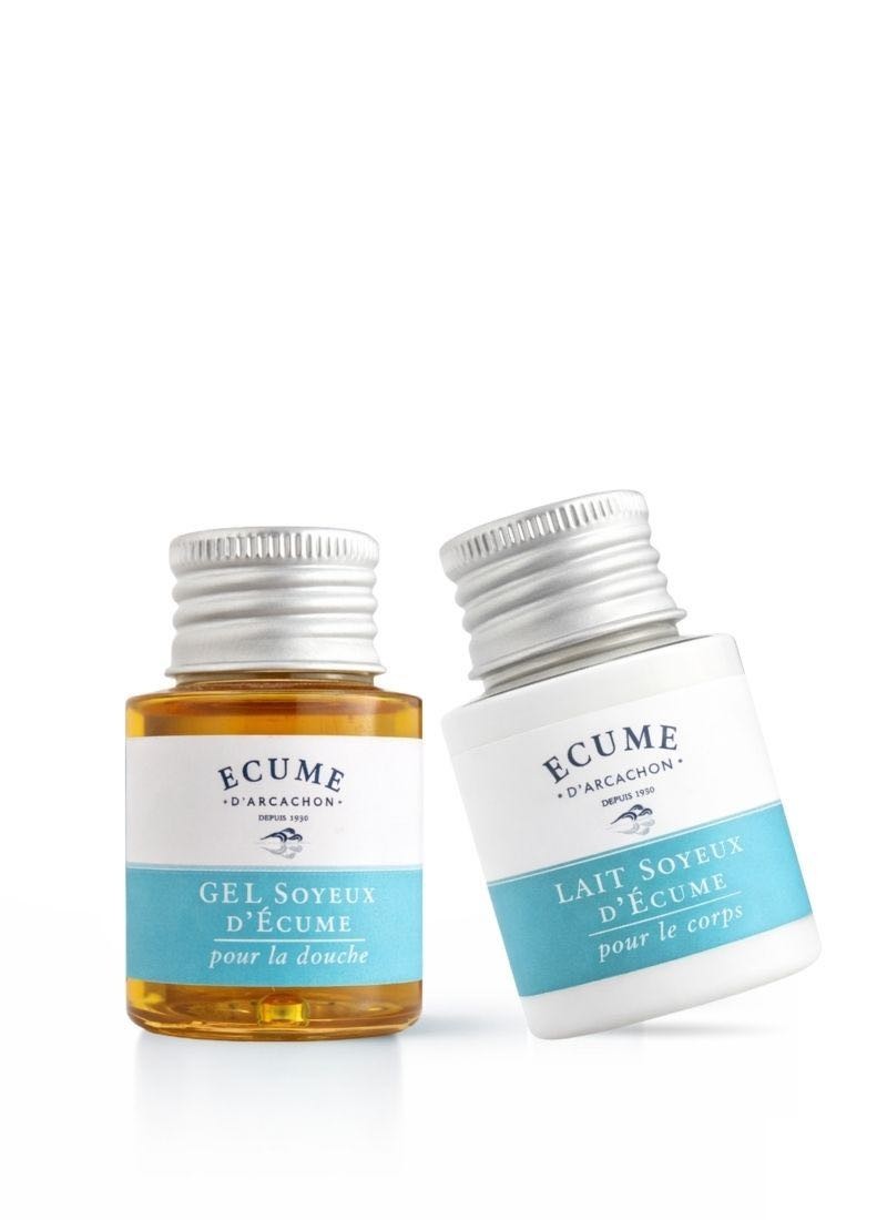 lait et gel douche format voyage