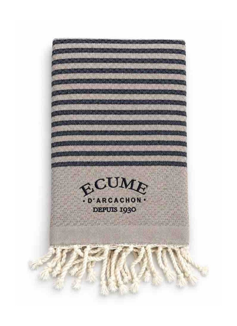 Fouta homme taupe/grise. une personne