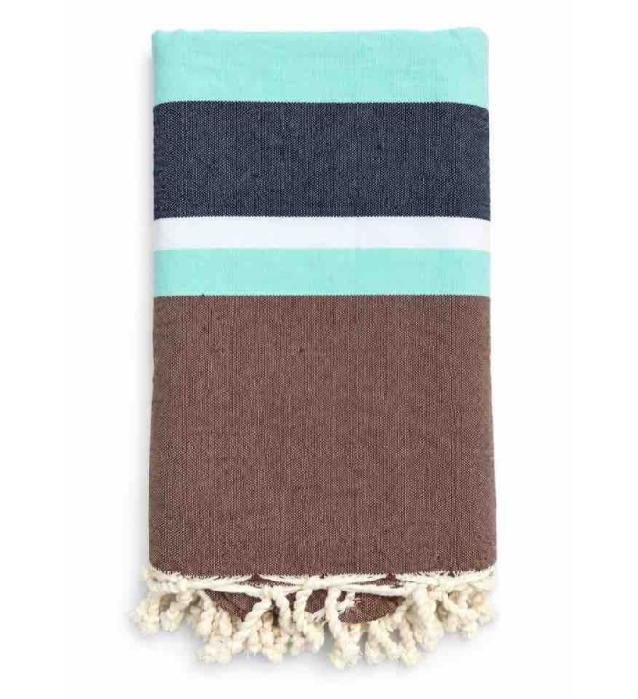 Plaid fouta grande taille avec broderie de la marque turquoise. Très joli modèle pour une déco tendance