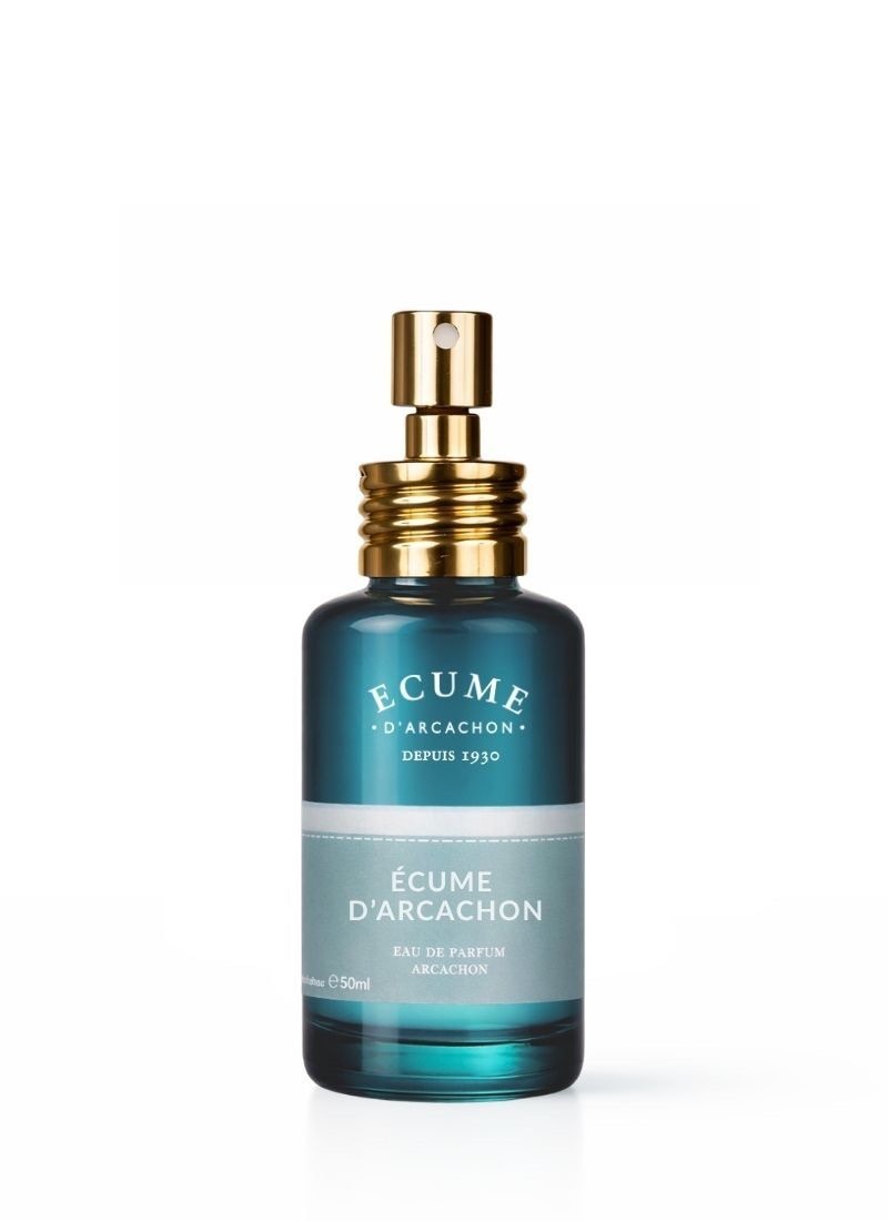 Parfum Écume d'Arcachon. Aquatique, frais. eau de parfum iodé comme un après midi à la plage pendant les vacances.