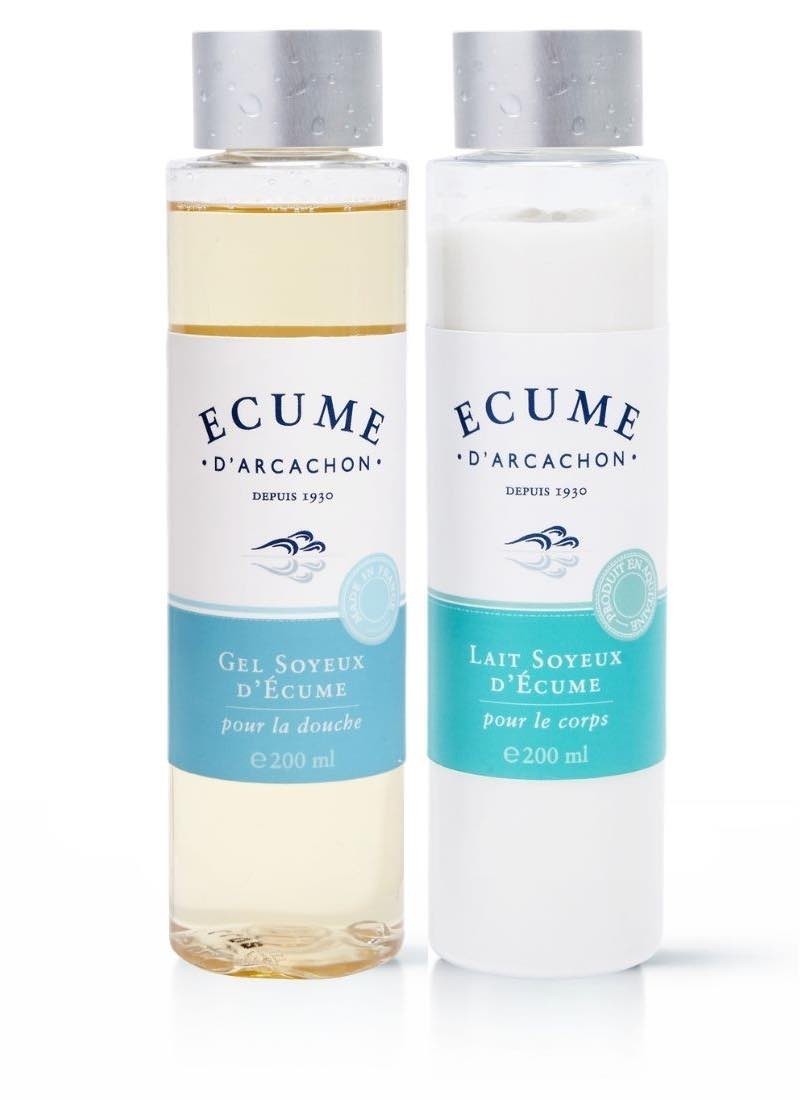 Duo du gel et du lait Corps Écume d'Arcachon. Composition naturelle